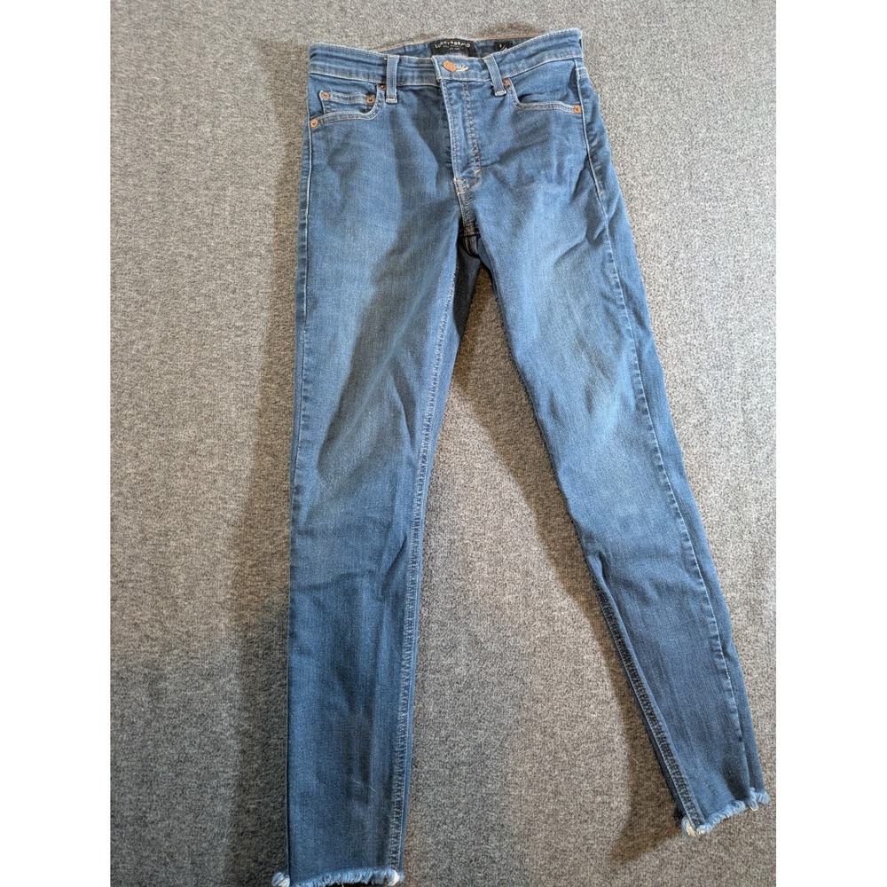 Lucky‎ Brand Jeans Women's Bridgette High Rise  Skinny Size 2/26 Ankle Raw Hem